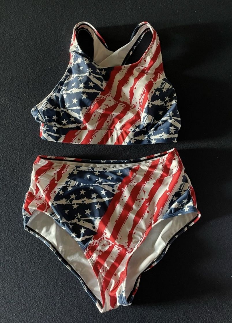 American Flag 2 Piece Swimsuit