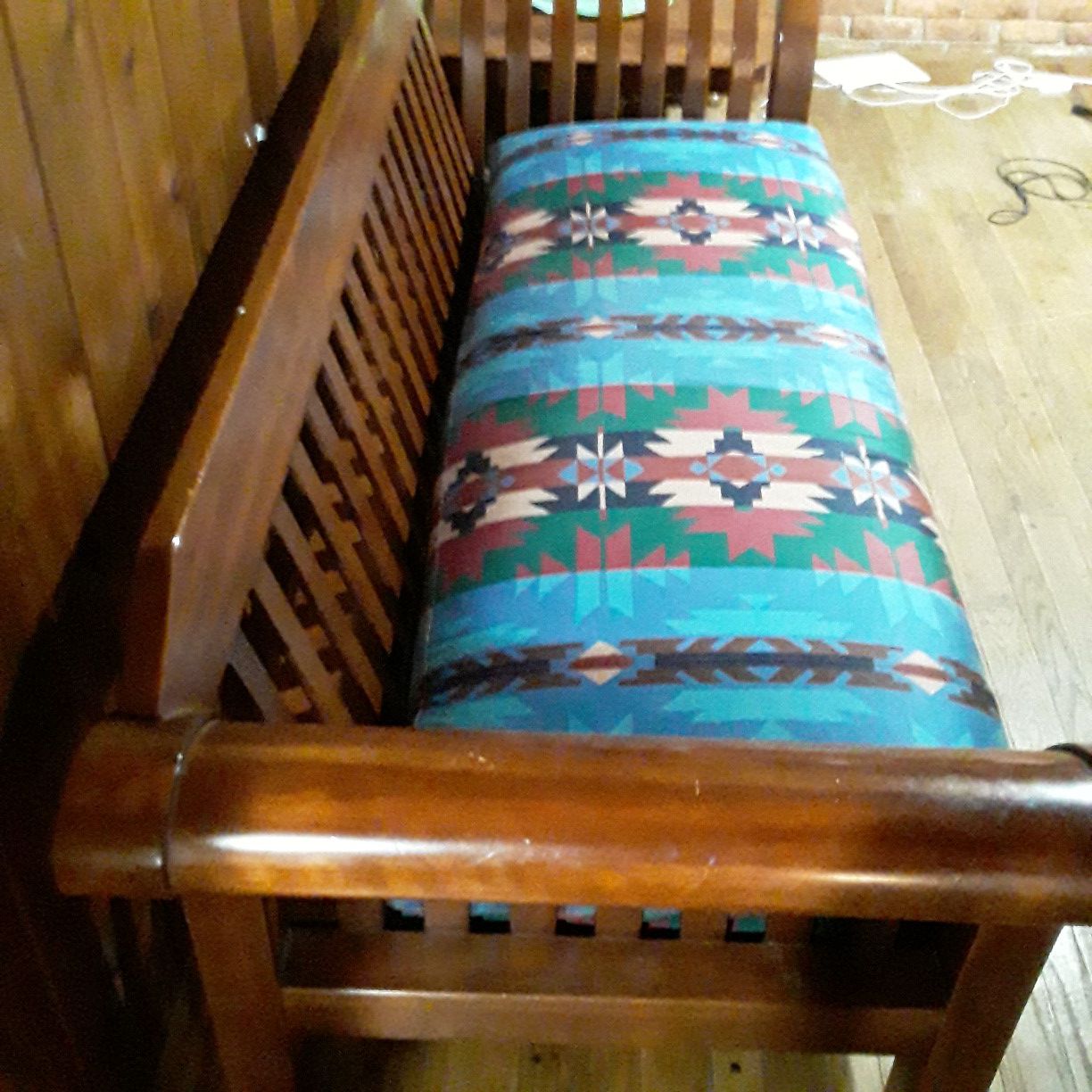 Solid wood couch selling fast