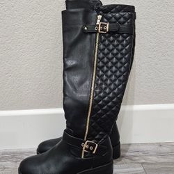 GLOBALWIN Women's Black with Gold Boots