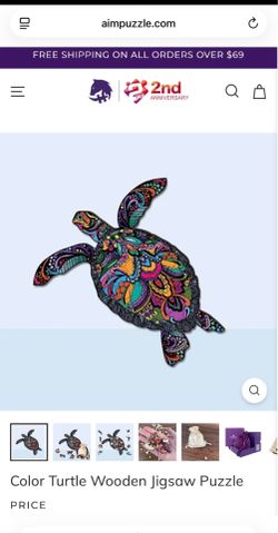 Aimpuzzle wooden turtle New 🐢