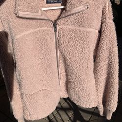 Abercrombie & Fitch Blush Pink Sherpa Jacket 