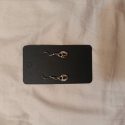 Sliver Heart Lock Earrings