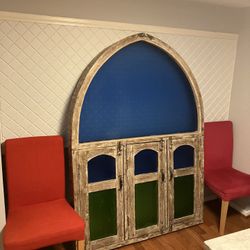 Antique Indian Church Window Original 