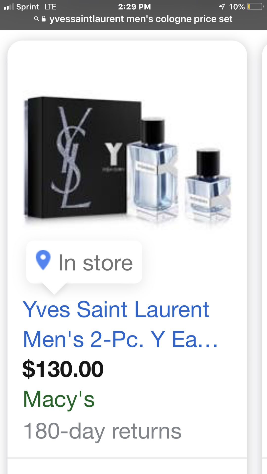 Kit set YSL for men’s fragrance firm price authentic!!