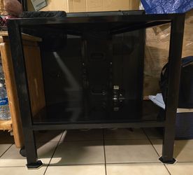 Tempered glass entertainment center
