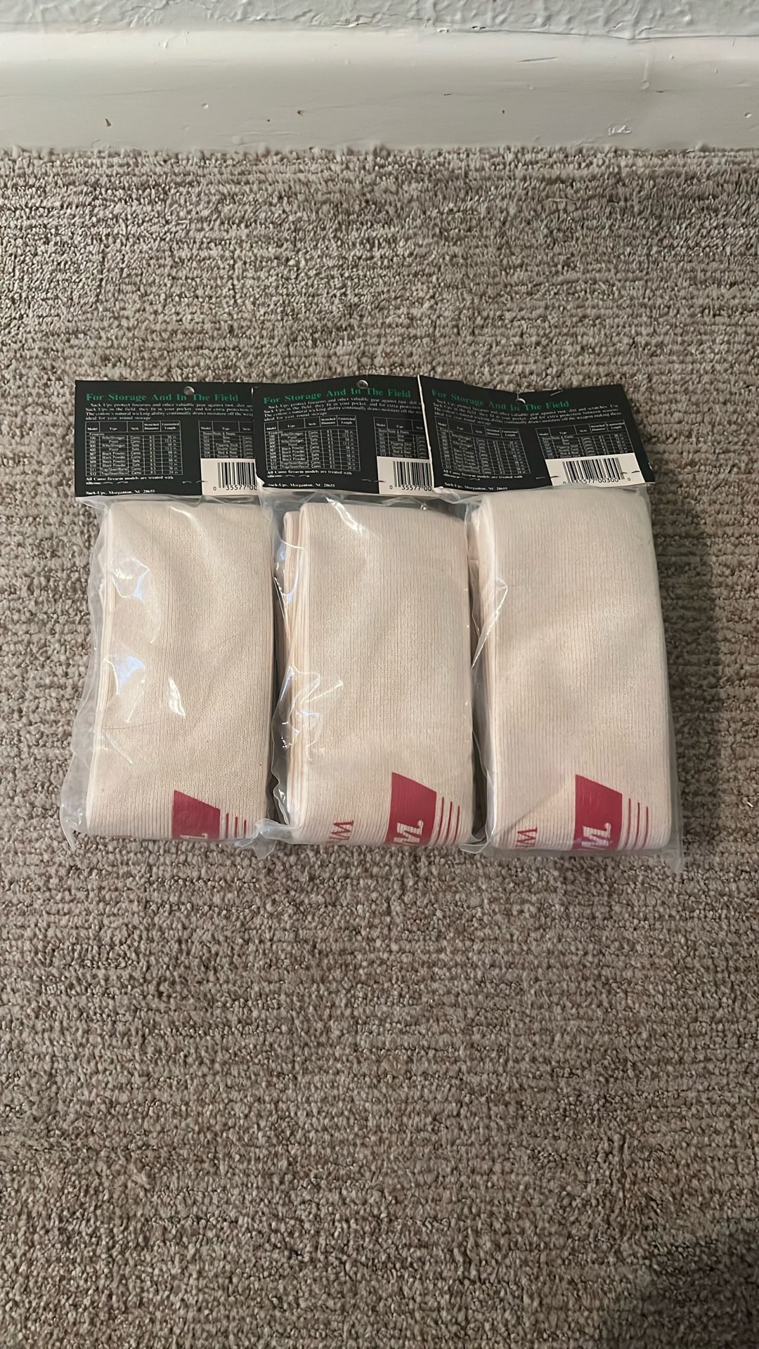 3 New Cotton Protective Storage Sleeves (Long Equipment/Tool Cover)