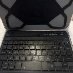 EDGE Bluetooth Keyboard w/ Built-in Rechargeable Battery & Protective Case – Portable, Book-Style Cover 