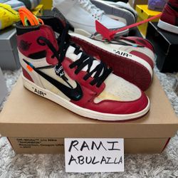 Jordan 1 Retro High Off-White Chicago (size 10.5)