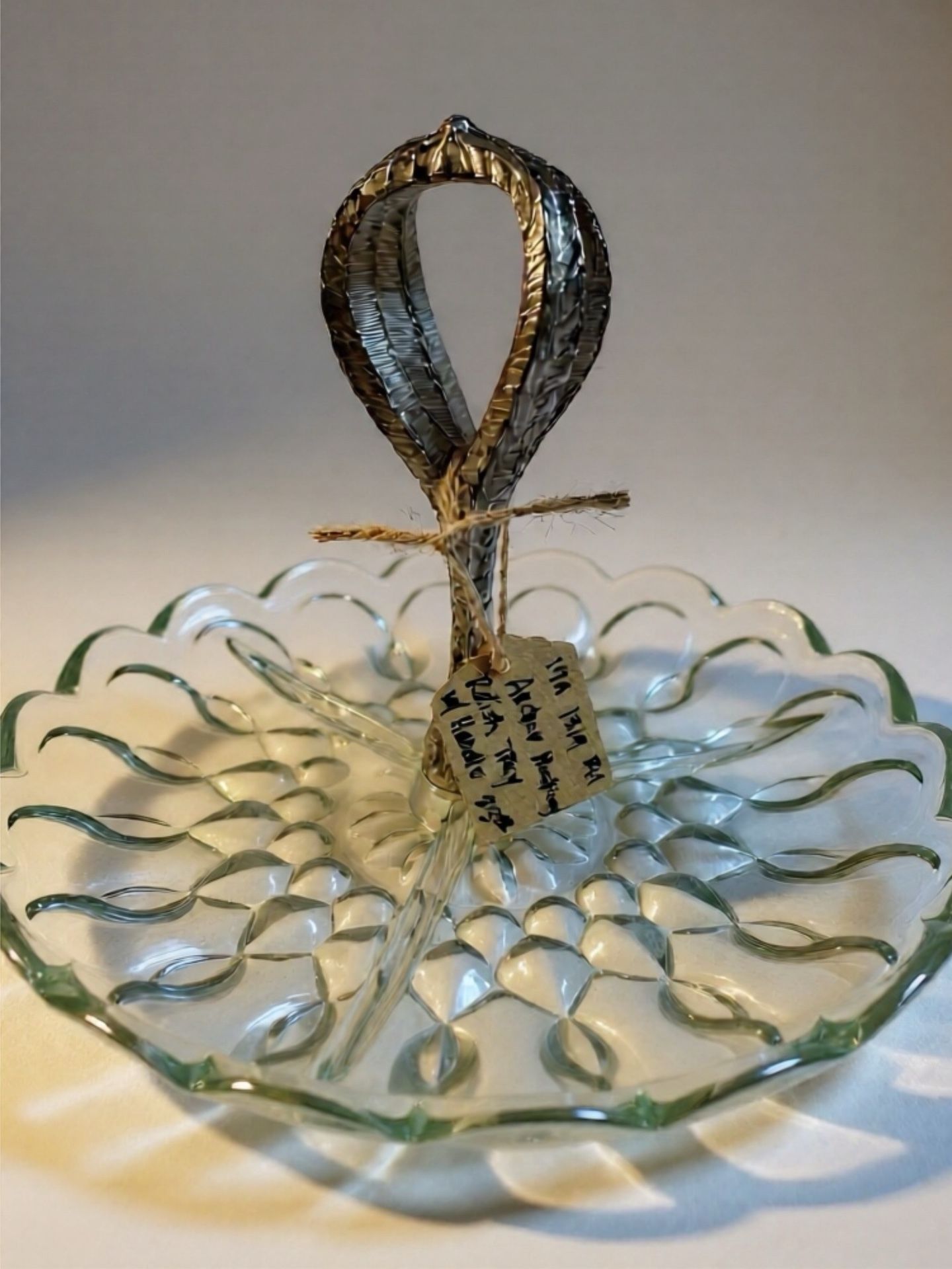 Anchor Hocking Vintage Divided Tidbit Tray