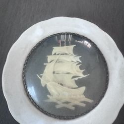 Decorative Plate With Sailing Ship