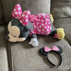 Minnie Mouse Kids' Cuddleez Pillow - Disney store. With Minnie Mouse headband toy bundle