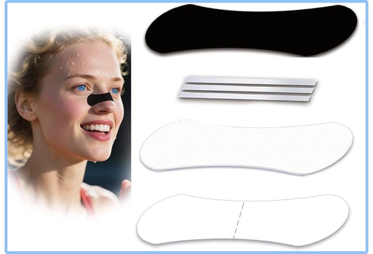 Nasal Strips for Snoring (60 Count),Nasal Strips for Breathing,Stop Snoring,Oil & Sweat Proof High-Adhesive Patch,Better Sleep & Anti Snore,Gentle On