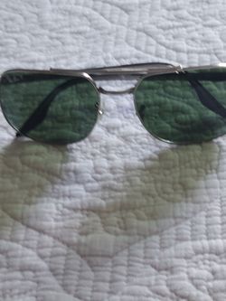Ray -Ban  Sunglasses Green Lenses Silver Frame