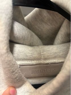 light oat essential hoodie size medium