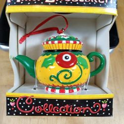 Vintage Mary Engelbreit Mini Teapot Ornament