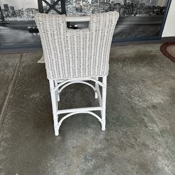 Wicker chair bar height 27” with cushion new