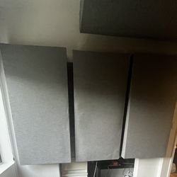 Acoustic panels (7) 47”x24”x6” Grey fabric