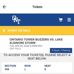 Ontario Buzzer Blake Snell Ticket 