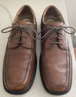 Dockers Pro Style Lace Up Casual/Dress Brown Leather Oxford Shoes Mens Size 9.5M