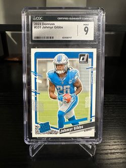 2023 Donruss #331 Jahmyr Gibbs Rated Rookie CGC Mint 9