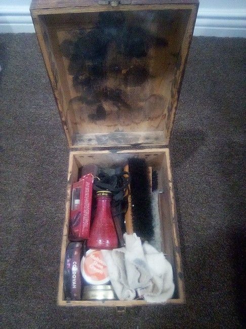 Shoe Shine Box Everything Included