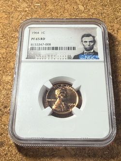 1964 Lincoln Cent NGC PF65RD Graded Coin