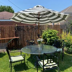 7 Piece Aluminum Brown Jordan Table Outdoor Patio Garden Set