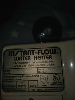 Instant flow water heater