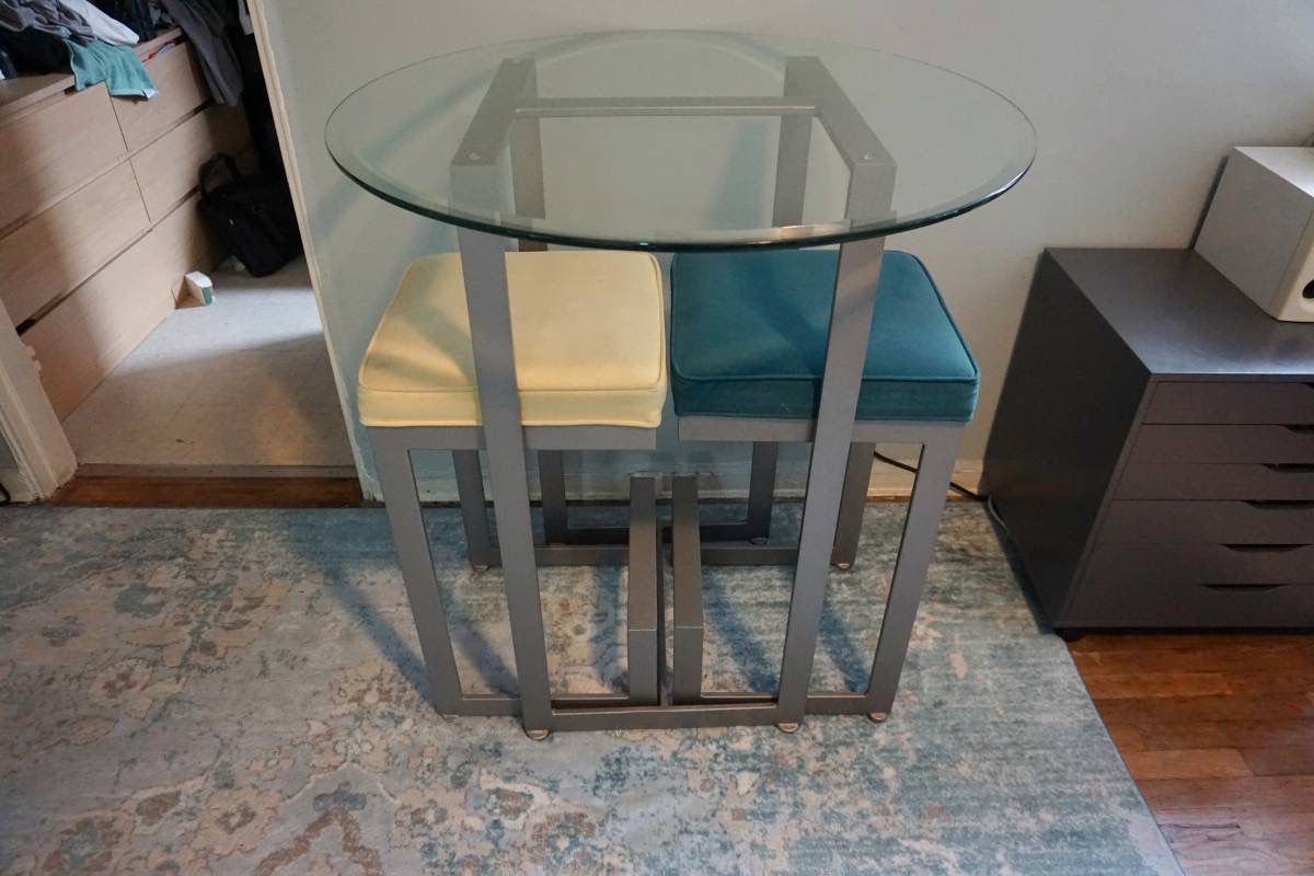 Stunning, Glass Dining Table for Two