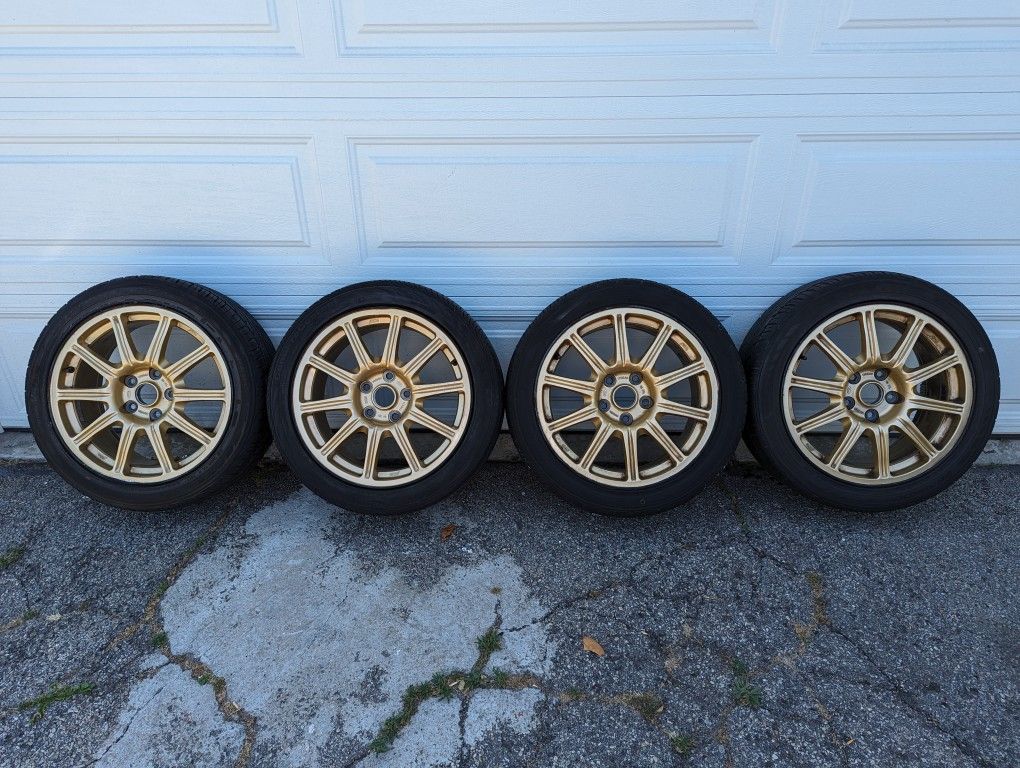 Subaru Impreza BBS Wheels STI 17x8 Rims 5x114.3 Tires