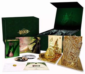 NEW WICKED Movie Limited Edition Gold Bookends Collectors 4K UHD Blu-Ray Digital