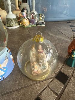 Glass Globe Nativity Scene Christmas Ornament