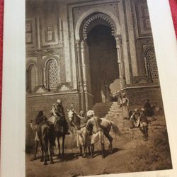 EAST INDIAN HORSEMEN ORIGINAL PHOTOGRAVURE EDWIN LORD WEEKS 1800S