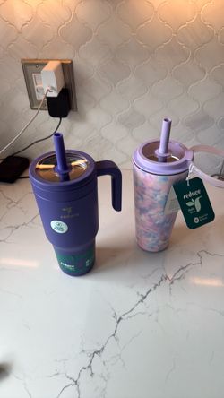 Two brand new stainless tumbler chiller thermos cups