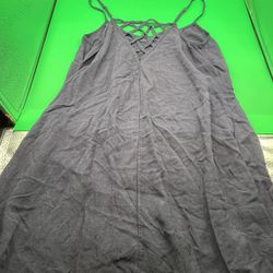 En Crème Blue Mini Dress V Neck Size Large 