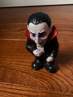Vintage Dracula Vampire Animated Halloween Candy Bowl Decoration Talking Figure
