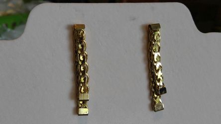Gold chain earrings
