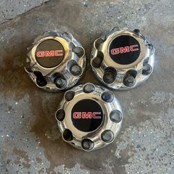 GMC 8 Lug Wheel Hub-Caps (ONLY 3)