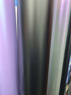 Matte black vinyl wrap by yard