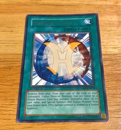 Yugioh Card- Miracle Fusion (1st Edition) (with 1 of 1 Printing Defect)
