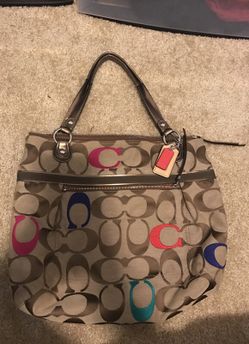 Brown/Tan Multicolor Coach Bag