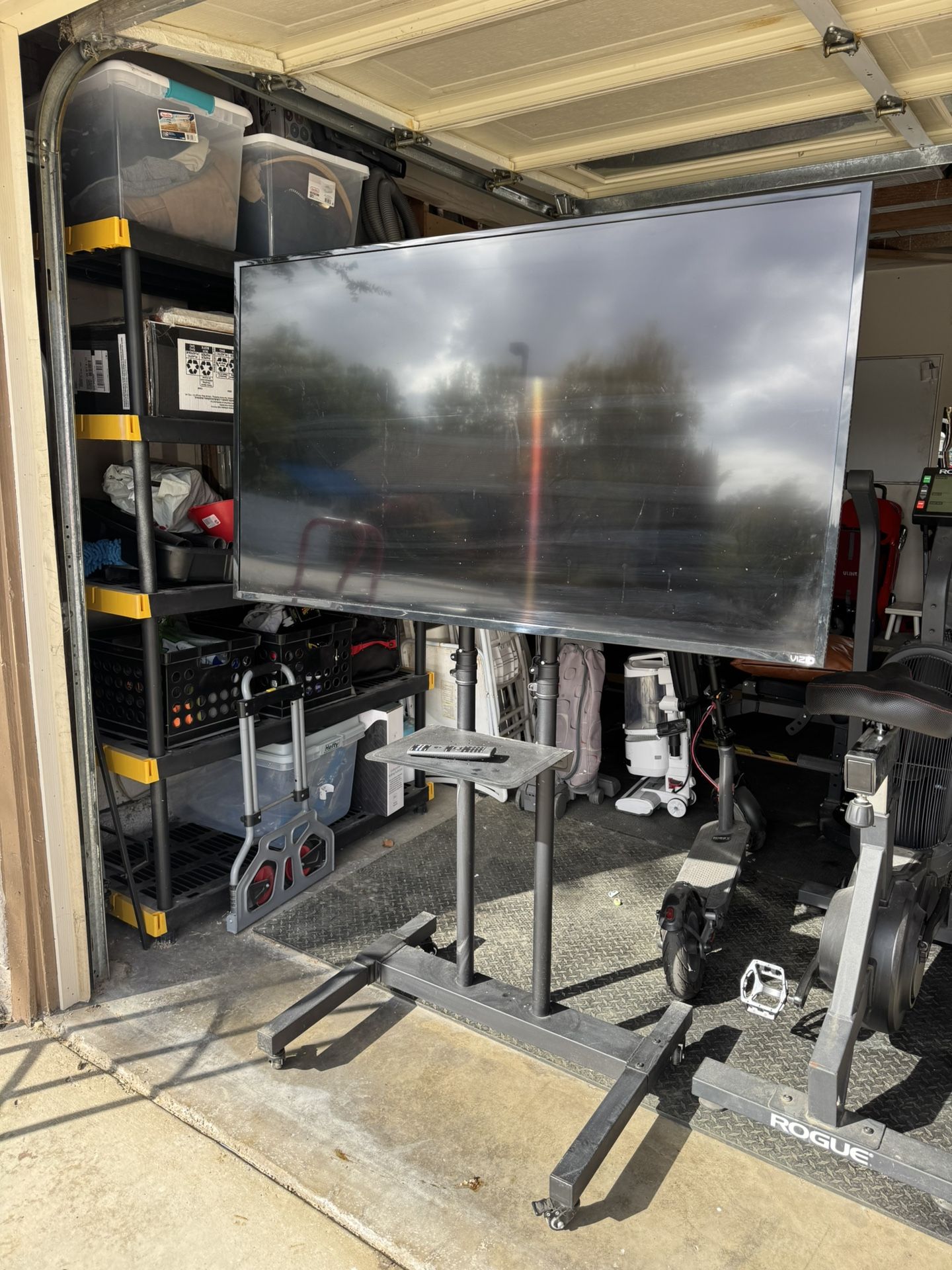 TV With Stand And Outdoor Cover 