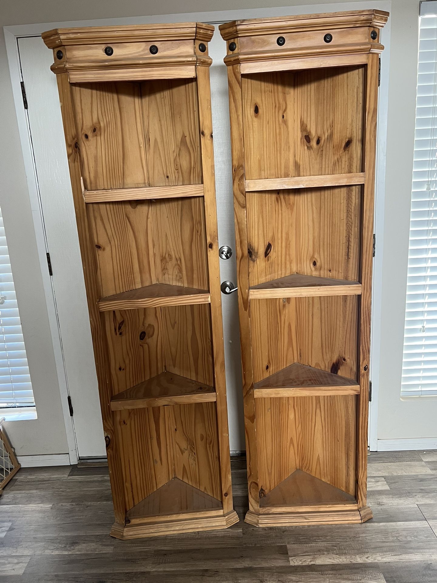 Rustic Wood Corner Shelves 