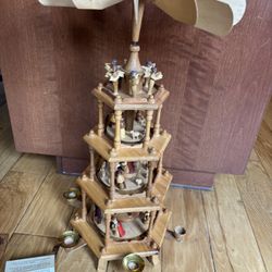 4 Tier Pyramid Germany Nativity Carousel 2’ Tall