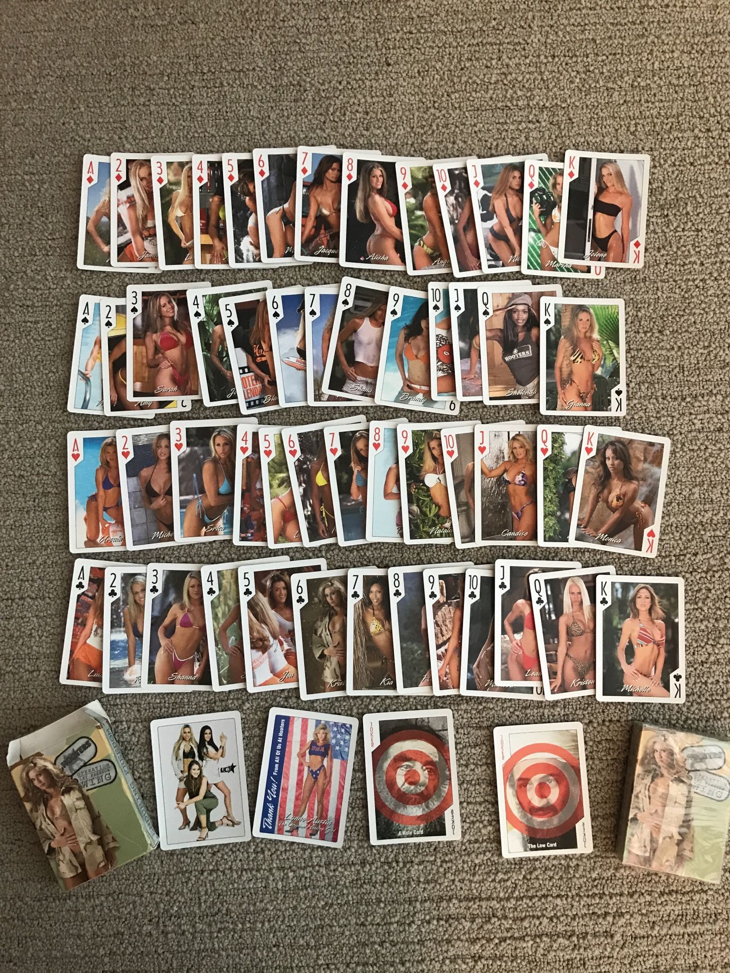 Hooters playing cards. 2 sets.