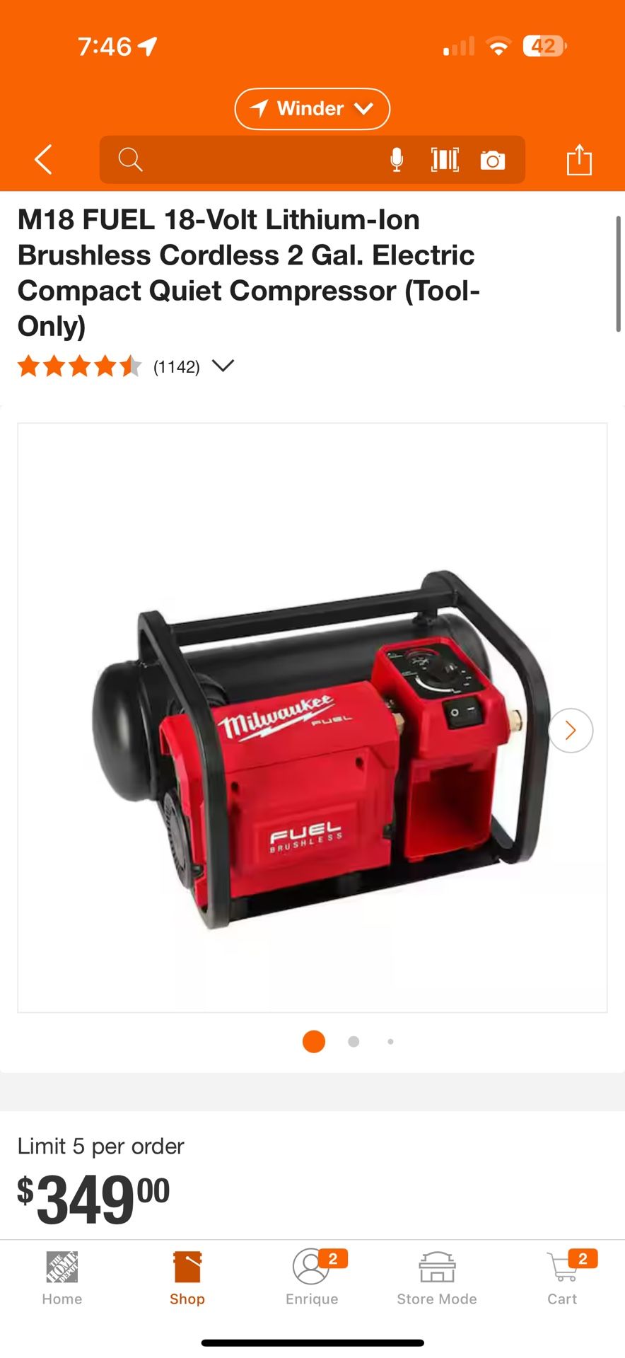 Milwaukee Air Compressor