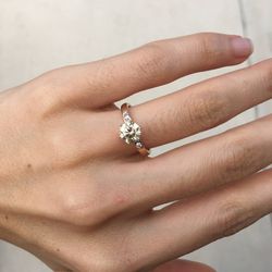 1ct Genuine Diamond Ring 14k Gold Size 5 Wedding Engagement 