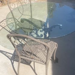 Glass Table Chairs 
