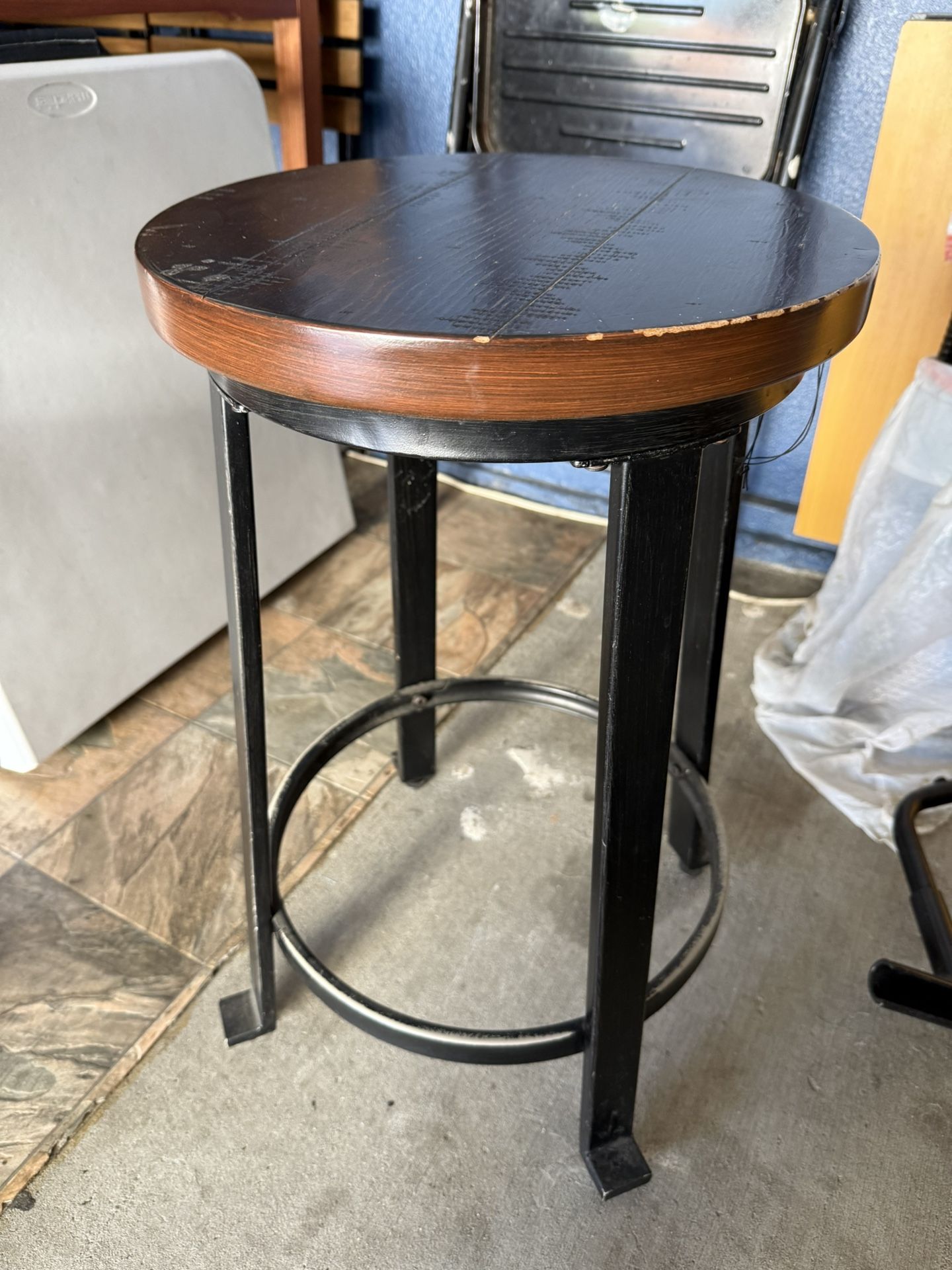 Wood/ Metal Stools X 6