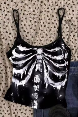 Skeleton crop top size M